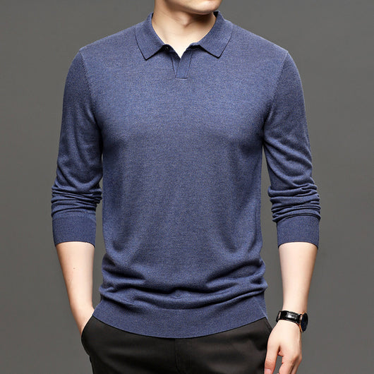 Suéter Holgado de Lana Tejida para Hombre - Primavera y Otoño - Image 19