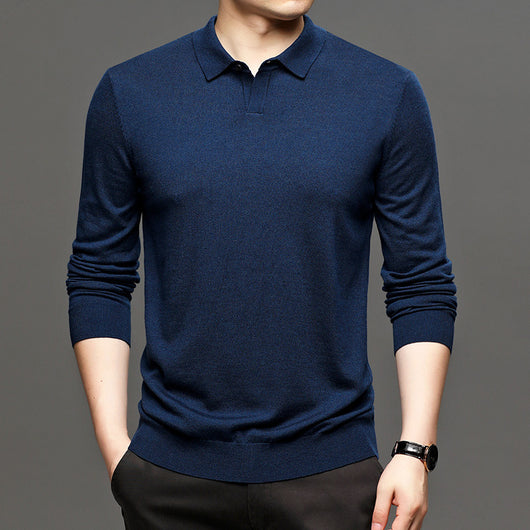 Suéter Holgado de Lana Tejida para Hombre - Primavera y Otoño - Image 4