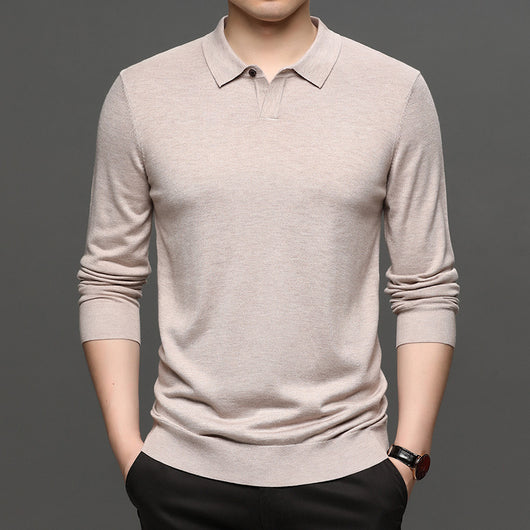 Suéter Holgado de Lana Tejida para Hombre - Primavera y Otoño - Image 8