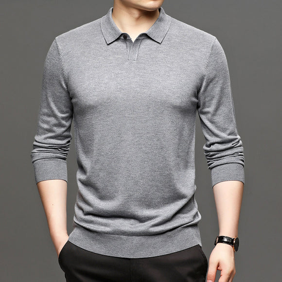 Suéter Holgado de Lana Tejida para Hombre - Primavera y Otoño