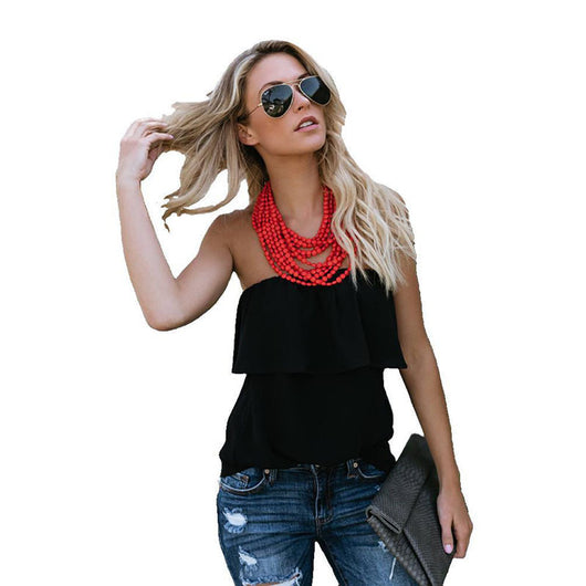 Blusa de Chifón Liso Versátil