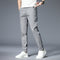 Pantalones Casuales de Cintura Elástica en Tela Ice Silk