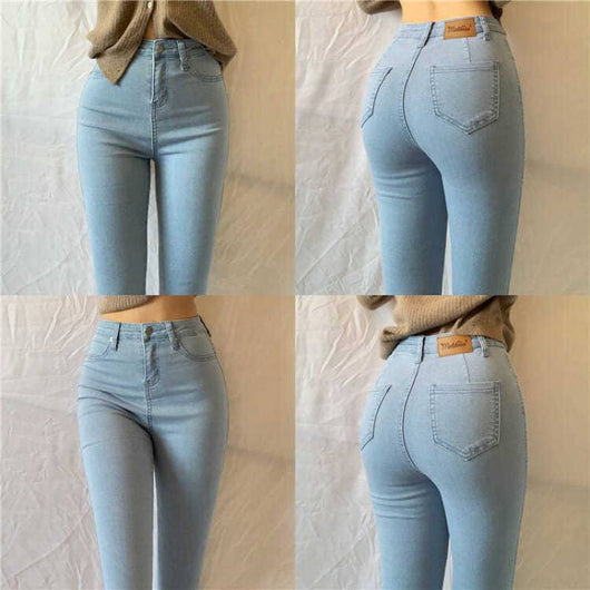 Pantalón Vaquero Azul Claro Cintura Alta Talla Grande con Estirch en Cadera - Image 17