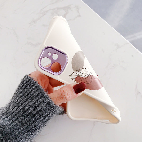 Funda Floral Suave para Teléfono - Diseño Sketch para Mujeres