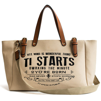 Bolsa Tote Canvas Coreana de Gran Capacidad - Estilo Ins - Image 7
