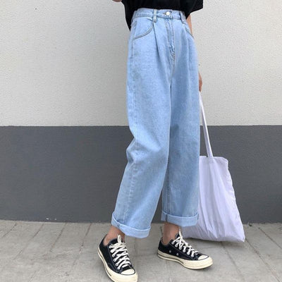 Pantalones Rectos Sueltos Retro Casual para Mujer - Image 10