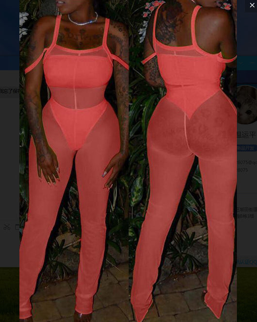 Jumpsuit Transparente Elegante para Mujer - Diseño Europeo y Americano - Image 10