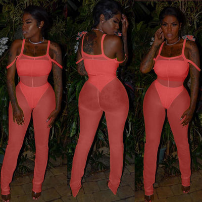 Jumpsuit Transparente Elegante para Mujer - Diseño Europeo y Americano - Image 4