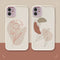 Funda Floral Suave para Teléfono - Diseño Sketch para Mujeres