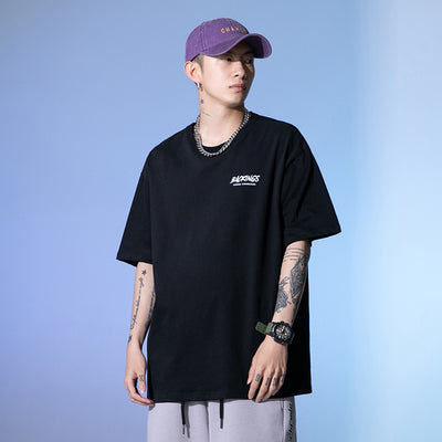 Camiseta Hombre Arcoíris Estampado Manga Corta Algodón Suelta Cuello Redondo - Image 2