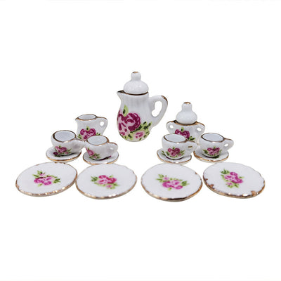 Juego de Té con Maceta Cerámica Floral - Image 8