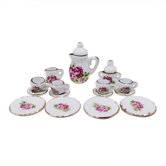 Juego de Té con Maceta Cerámica Floral - Image 8