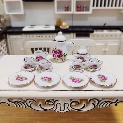 Juego de Té con Maceta Cerámica Floral - Image 9