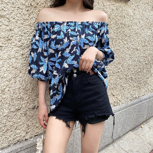 Vestido de Verano para Mujer con Cuello Asimétrico y Mangas Abullonadas - Image 6