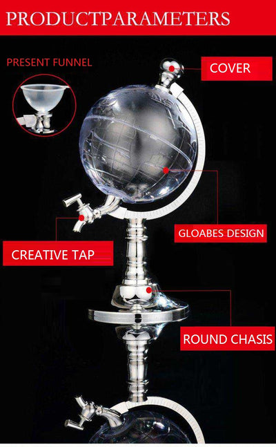 Dispensador de Bebidas Globo Terráqueo 1.5L - Decantador de Licor Premium para Fiestas - Image 15