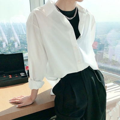 Camisa Blanca de Algodón Manga Larga para Primavera y Otoño - Image 11