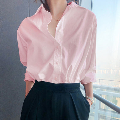 Camisa Blanca de Algodón Manga Larga para Primavera y Otoño - Image 13
