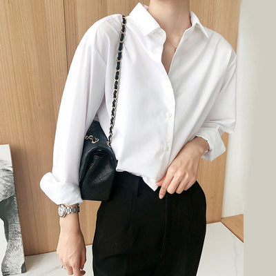 Camisa Blanca de Algodón Manga Larga para Primavera y Otoño - Image 5