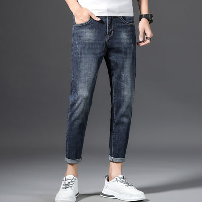 Jeans Cortos Slim Fit Estilo Coreano para Hombre