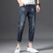 Shorts Jeans Masculinos Slim Fit Estilo Coreano
