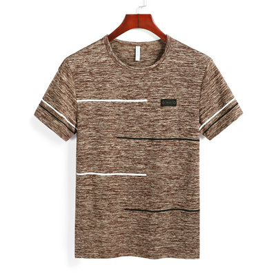 Playera Rayas Cuello Redondo Manga Corta para Hombre - Image 11