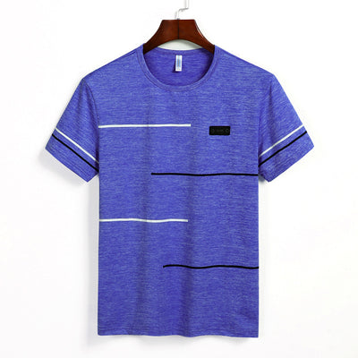 Playera Rayas Cuello Redondo Manga Corta para Hombre - Image 8