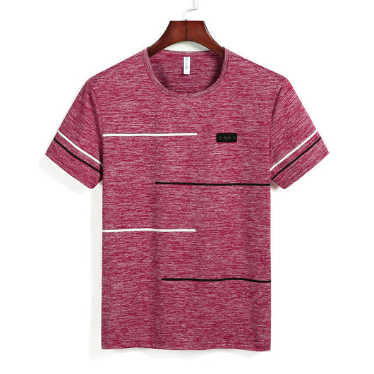 Playera Rayas Cuello Redondo Manga Corta para Hombre - Image 10