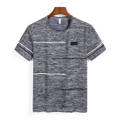 Playera Rayas Cuello Redondo Manga Corta para Hombre - Image 3