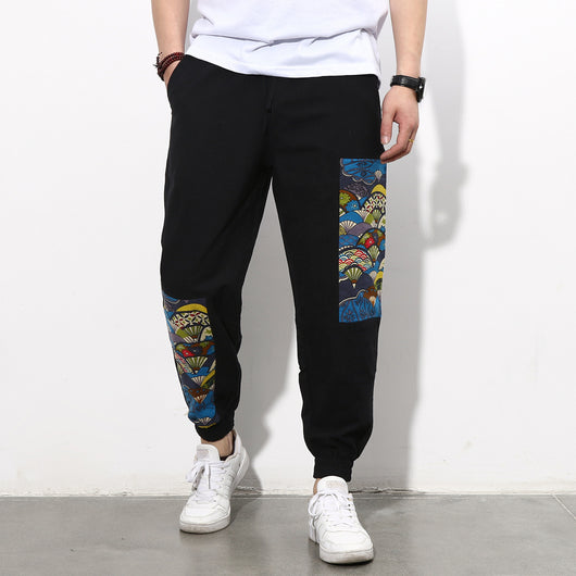 Pantalones Casuales Talla Grande en Algodón y Lino para Hombre - Image 4