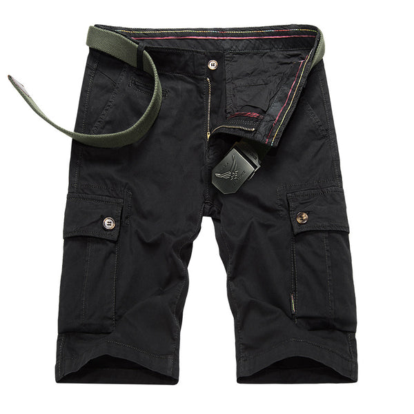 Pantalones Cargo Cortos para Hombre con Bolsillos Grandes y Diseño Casual