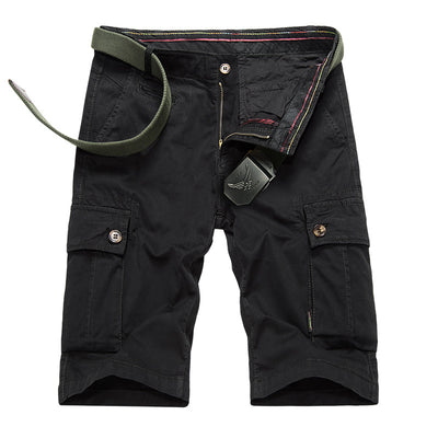 Pantalones Cargo Cortos para Hombre con Bolsillos Grandes y Diseño Casual