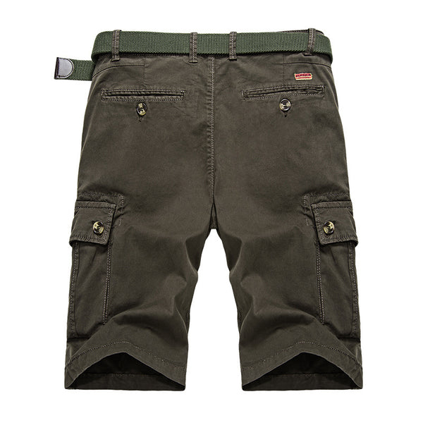 Pantalones Cargo Cortos para Hombre con Bolsillos Grandes y Diseño Casual