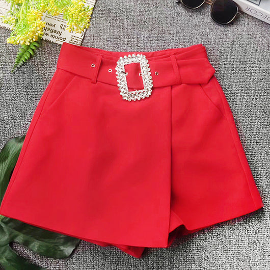 Shorts Elegantes para Mujer con Cinturón de Strass - Diseño Moderno para Verano - Image 7