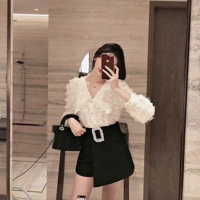 Shorts Elegantes para Mujer con Cinturón de Strass - Diseño Moderno para Verano - Image 9