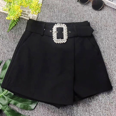 Shorts Elegantes para Mujer con Cinturón de Strass - Diseño Moderno para Verano - Image 10