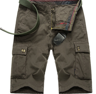 Pantalones Cargo Cortos para Hombre con Bolsillos Grandes y Diseño Casual - Image 5