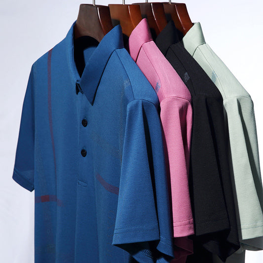 Polo Básico de Algodón Azul Sólido - Camiseta Casual Ligera para Hombre - Image 2