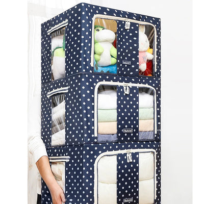 Caja de Almacenamiento en Tela con Estampado de Lunares - Image 12