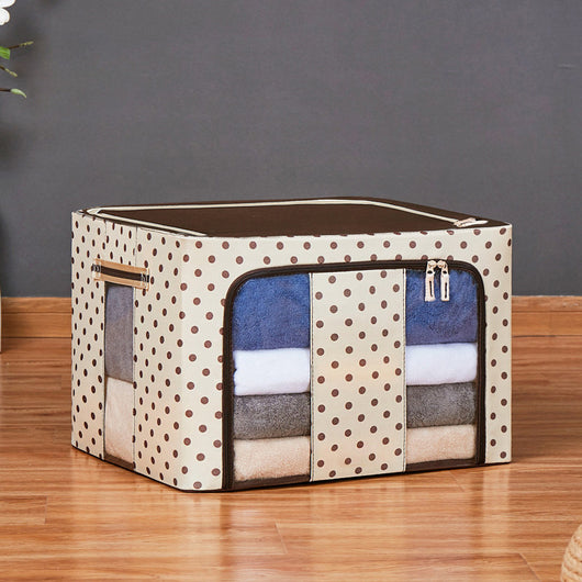Caja de Almacenamiento en Tela con Estampado de Lunares - Image 5
