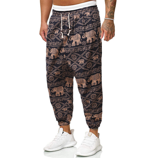Pantalones Harem Étnicos para Hombre en Algodón y Lino - Image 11