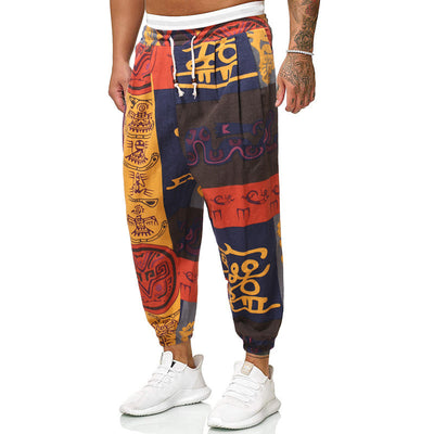 Pantalones Harem Étnicos para Hombre en Algodón y Lino - Image 5