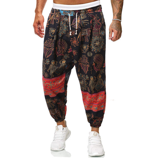 Pantalones Harem Étnicos para Hombre en Algodón y Lino - Image 2