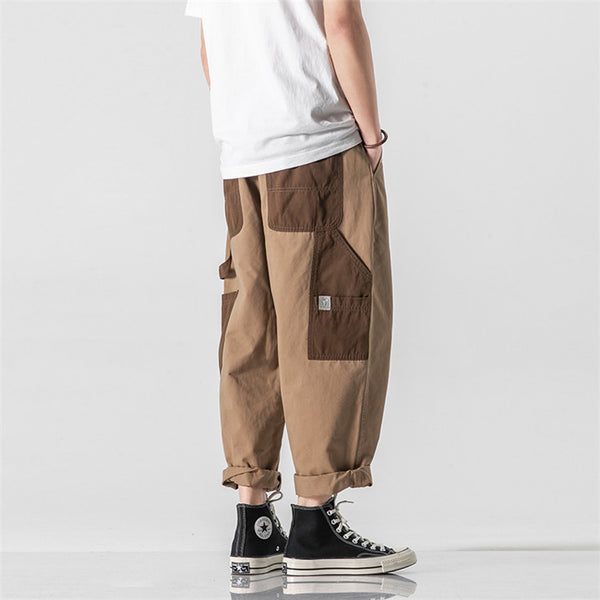 Overol Hombre Estilo Americano con Bolsillos Contrastados