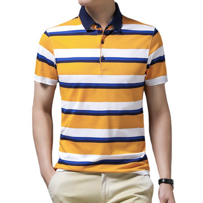 Polo Manga Corta Ice Silk a Rayas - Fresco y Elegante