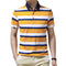 Polo de Manga Curta Ice Silk Listrado - Fresco e Elegante