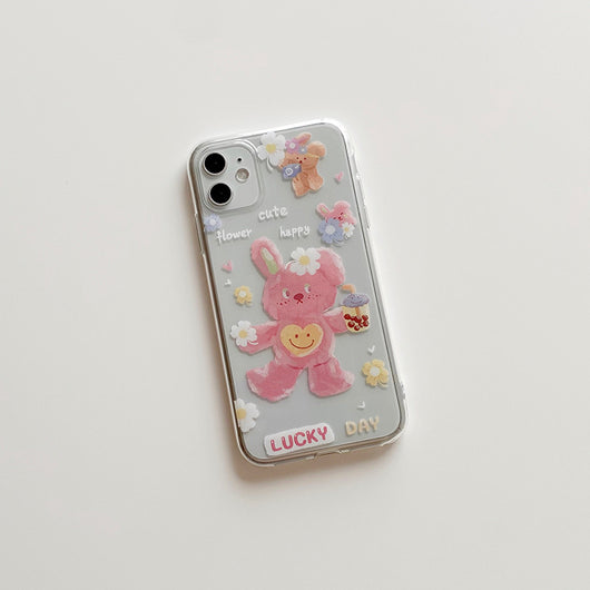 Funda para iPhone con Diseño Artístico de Conejo y Té de Leche - Image 10