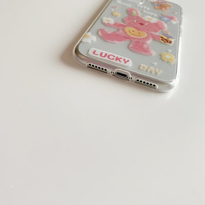 Funda para iPhone con Diseño Artístico de Conejo y Té de Leche - Image 5