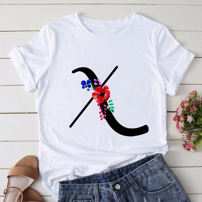 Blusa Estampada Cuello Redondo Manga Corta Europeo Americano para Mujer - Image 6