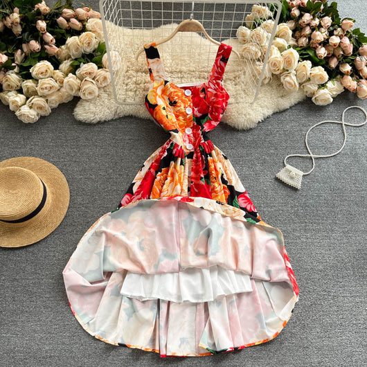 Falda Tipo Sling Estampado Retro Jardín Primavera - Image 8
