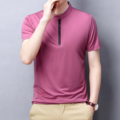 Playera Roja Cuello Redondo con Abertura Lateral para Hombre - Image 8